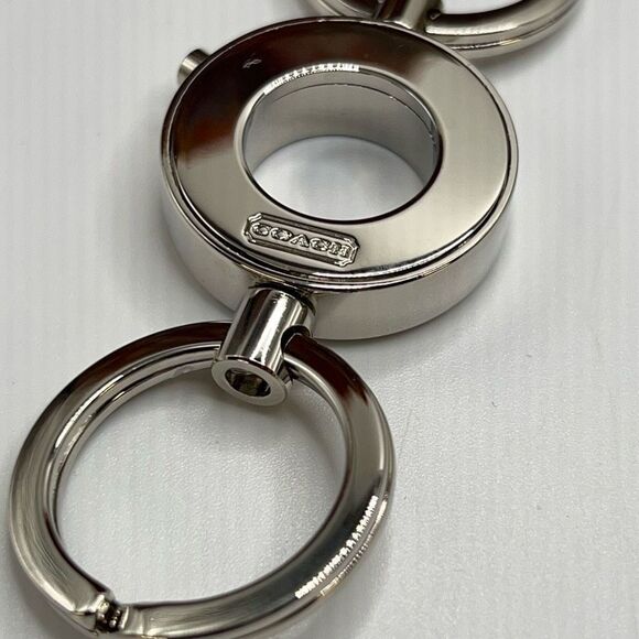 Coach Accessories - Silver Coach Dual Fob Purse Cham Key Chain
